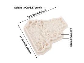 Molde silicona reina con flores